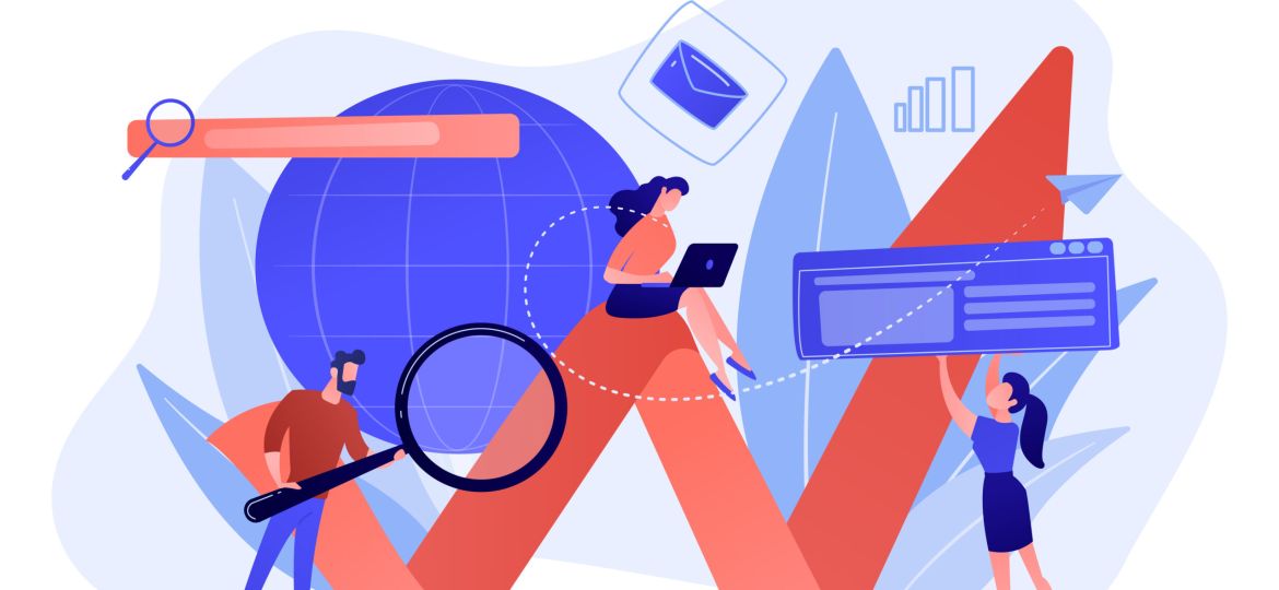 Digital marketing concept vector illustration. (Demo)